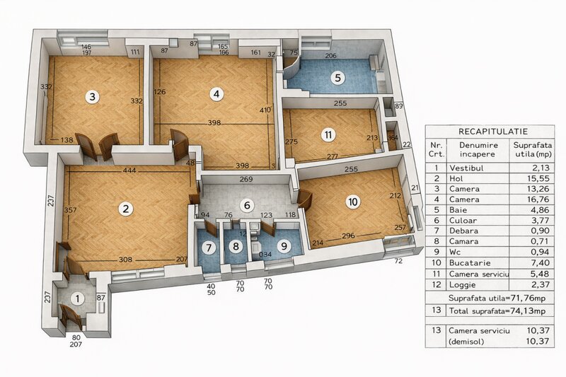 Carol I Apartament elegant cu proportii generoase si potential de redefinire